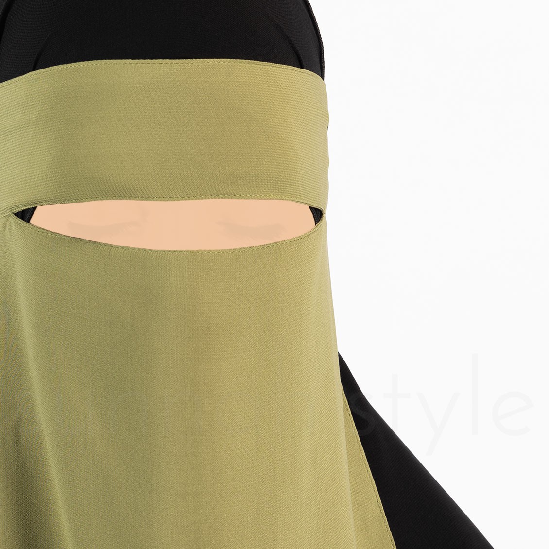 Sunnah Style Long One Layer Niqab Moss
